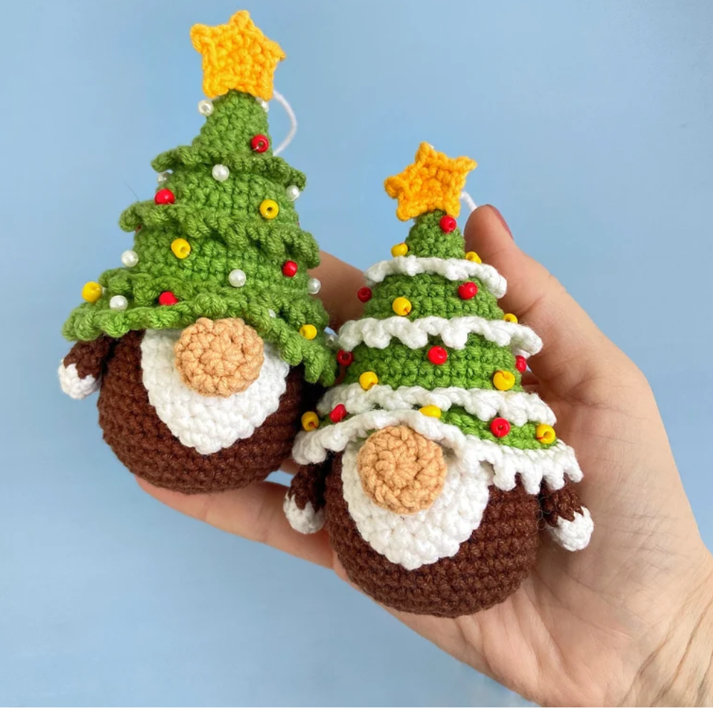 Christmas Gnome Ornament Crochet Pattern