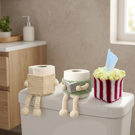 3 in 1 Tissue Box Toilet Crochet Pattern