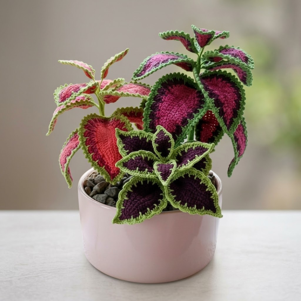 2 in 1 Coleus & Arrowhead Plant Crochet Pattern