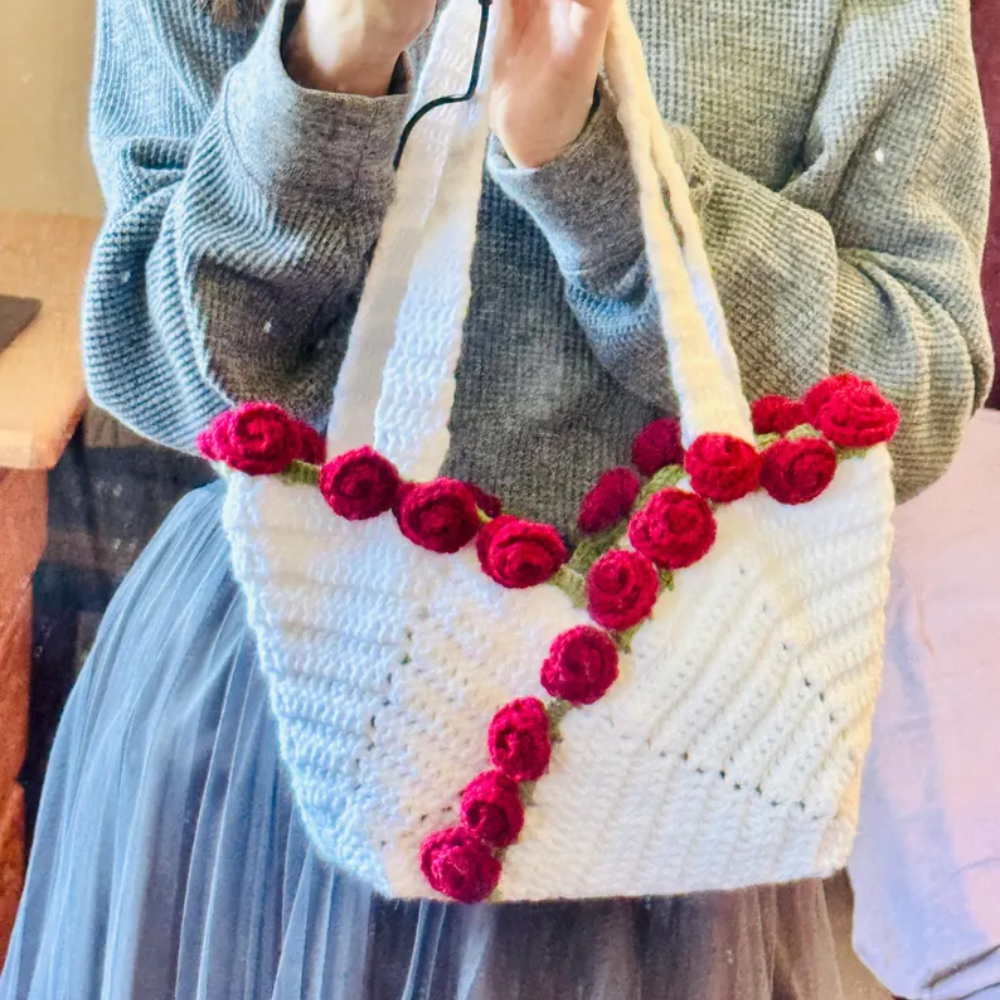 Rose Tote Bag Crochet Pattern