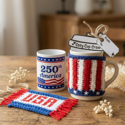 2 in 1  Mug Cozy & Coaster Crochet Pattern
