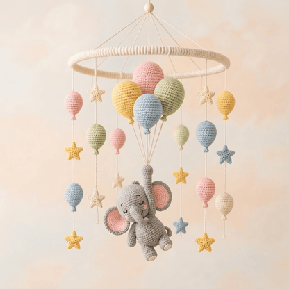 2 in 1 Balloon & Star Baby Mobile Crochet Pattern