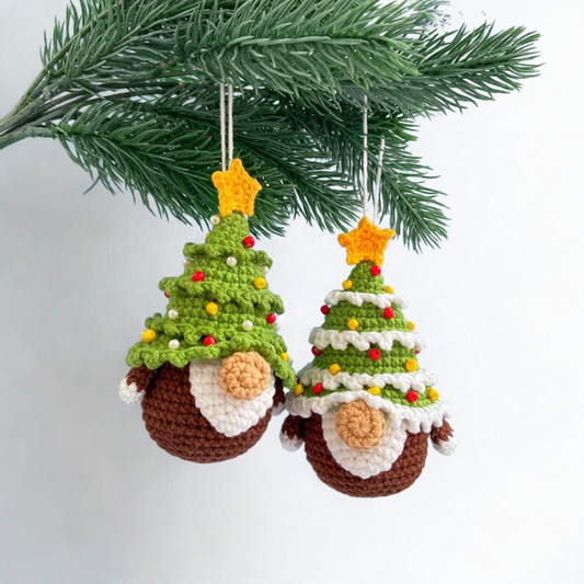 Christmas Gnome Ornament Crochet Pattern