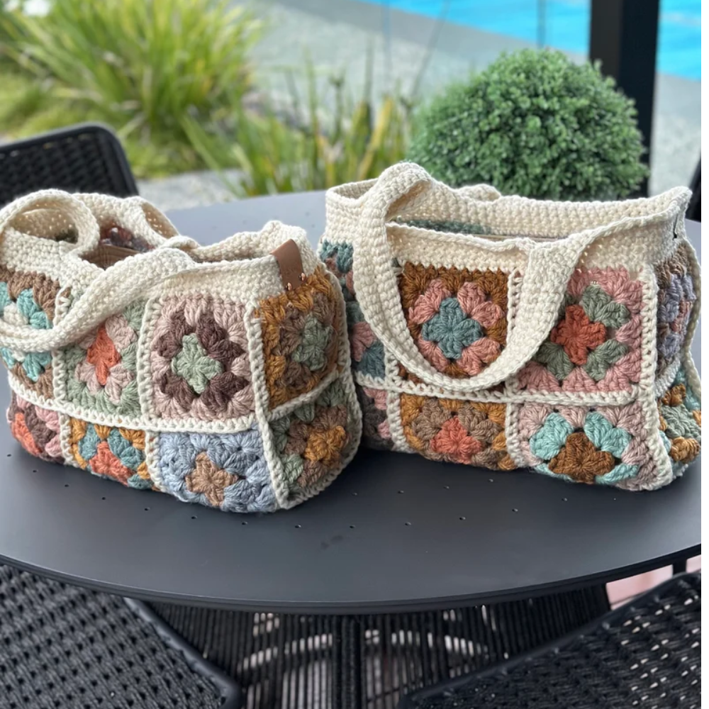 Cozy Patchwork Tote Crochet Pattern