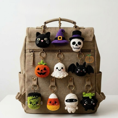 10 in 1 Halloween Keychain Crochet Pattern