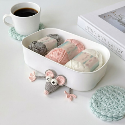 Funny Mouse Coaster Crochet Pattern