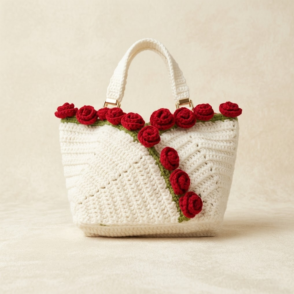 Rose Tote Bag Crochet Pattern