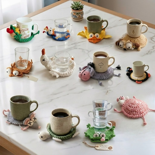 12 in 1 Animal Coaster Crochet Pattern Bundle