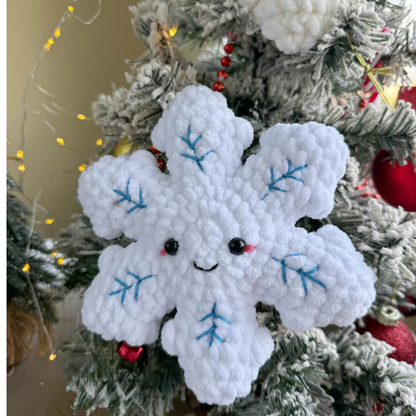 Snowflake Plush Ornament Crochet Pattern