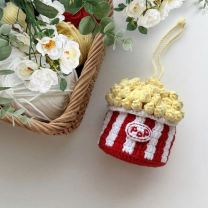 Popcorn Bucket Mini Bag Crochet Pattern