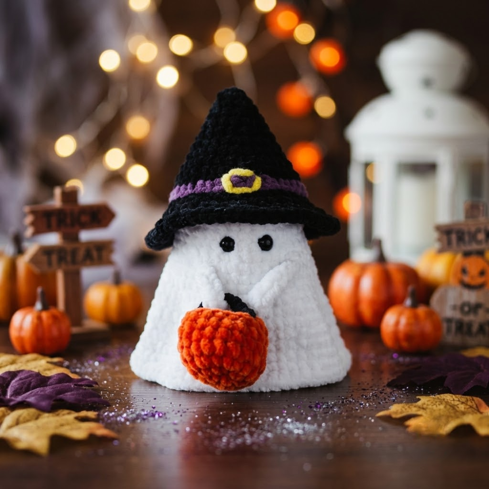4 in 1 Ghost & Puppy Halloween Crochet Pattern