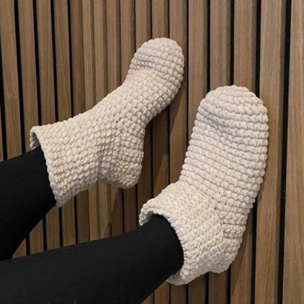 Chunky Cozy Slipper Boots Crochet Pattern