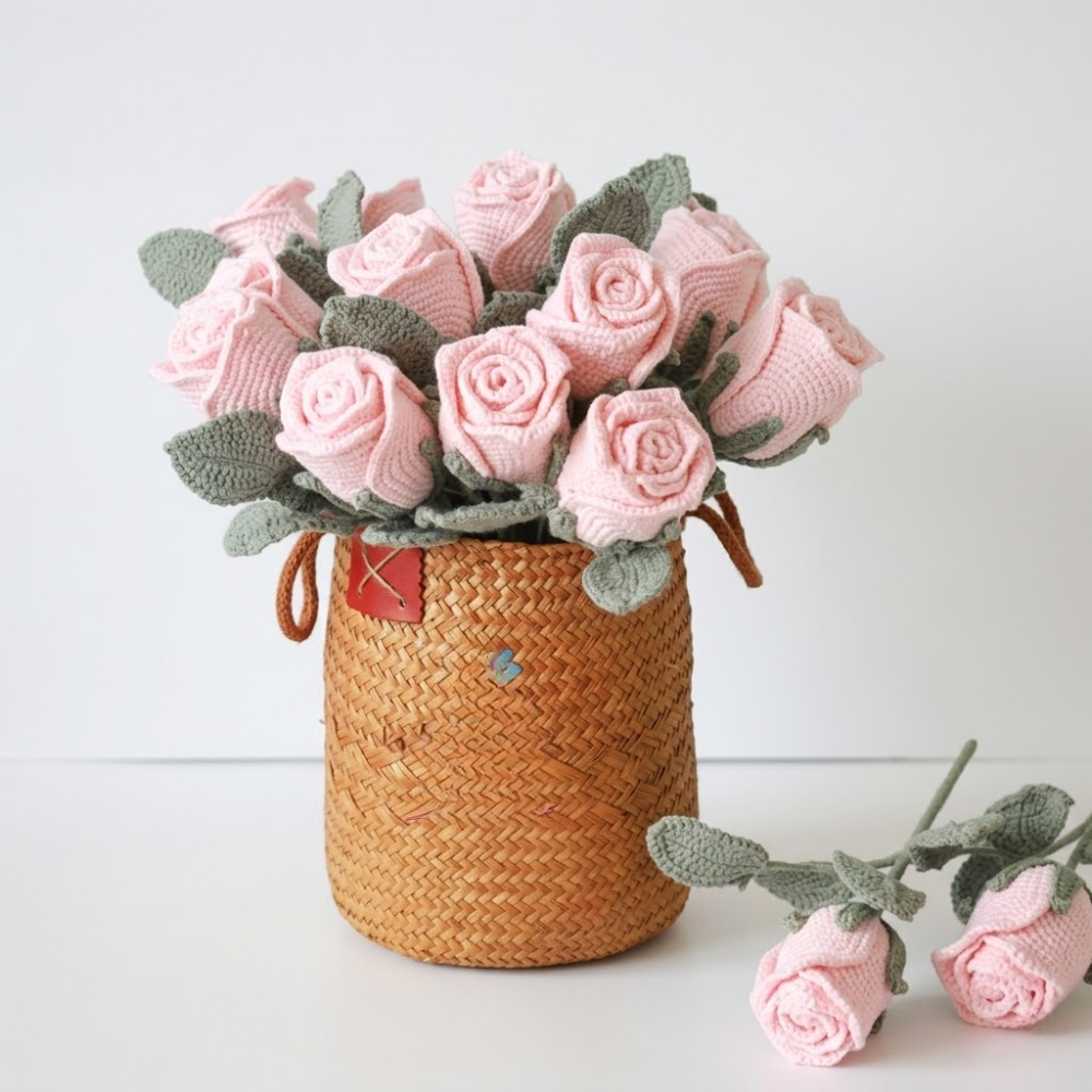 Rose Flower Bouquet Crochet Pattern