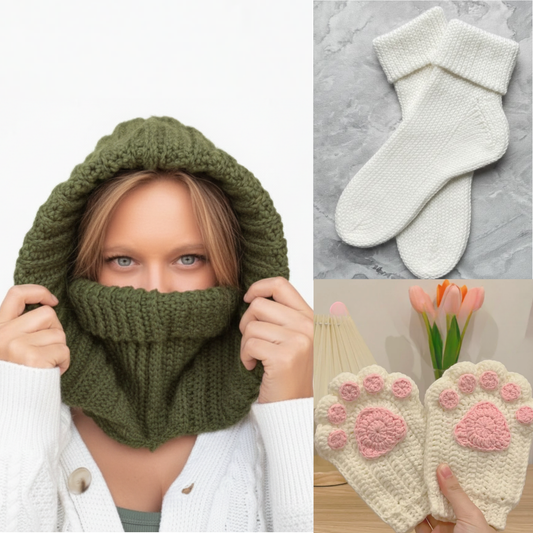 3 in 1  Frosty Season Comfort Trio Crochet Pattern