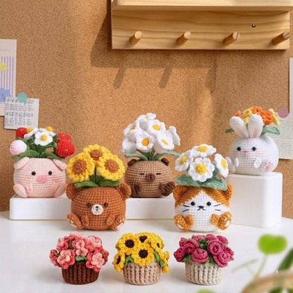 8 in 1 Bloom Buddies Crochet Collection