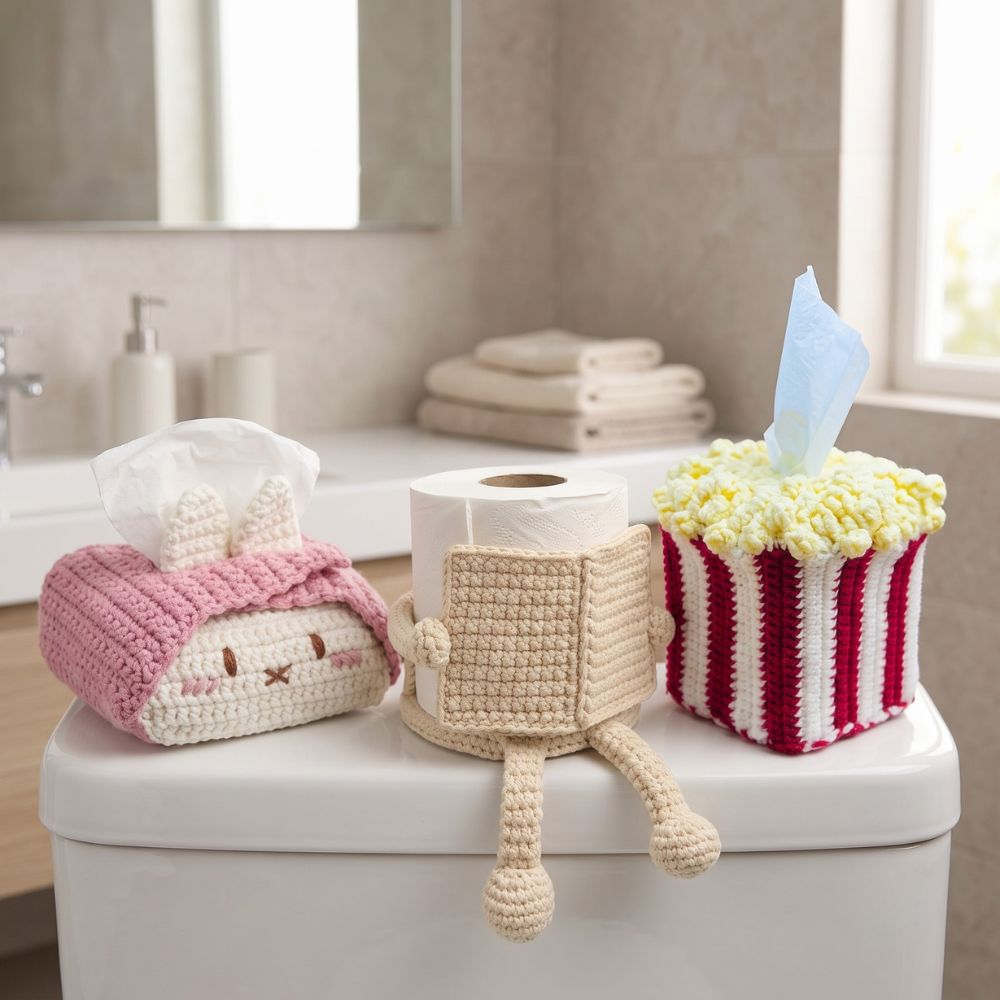 3 in 1 Tissue Box Toilet Crochet Pattern